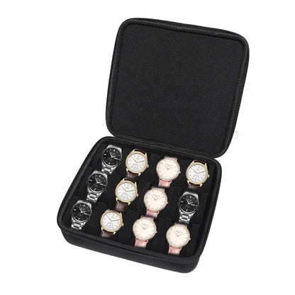 Watch Box Organizer For Men or Women Watch Travel Case Portable Storage Watch Display Holder for Wristwatches and Smart Watches