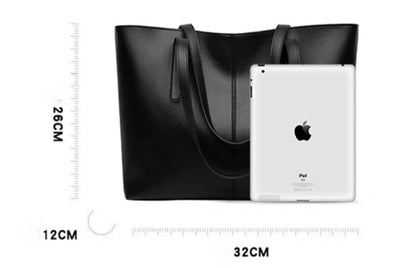 Women's Tote Bags Simple Large Capacity Female Shoulder Bag Solid Color Commuter Leather Hand Bags Ladies Top Handle Bags