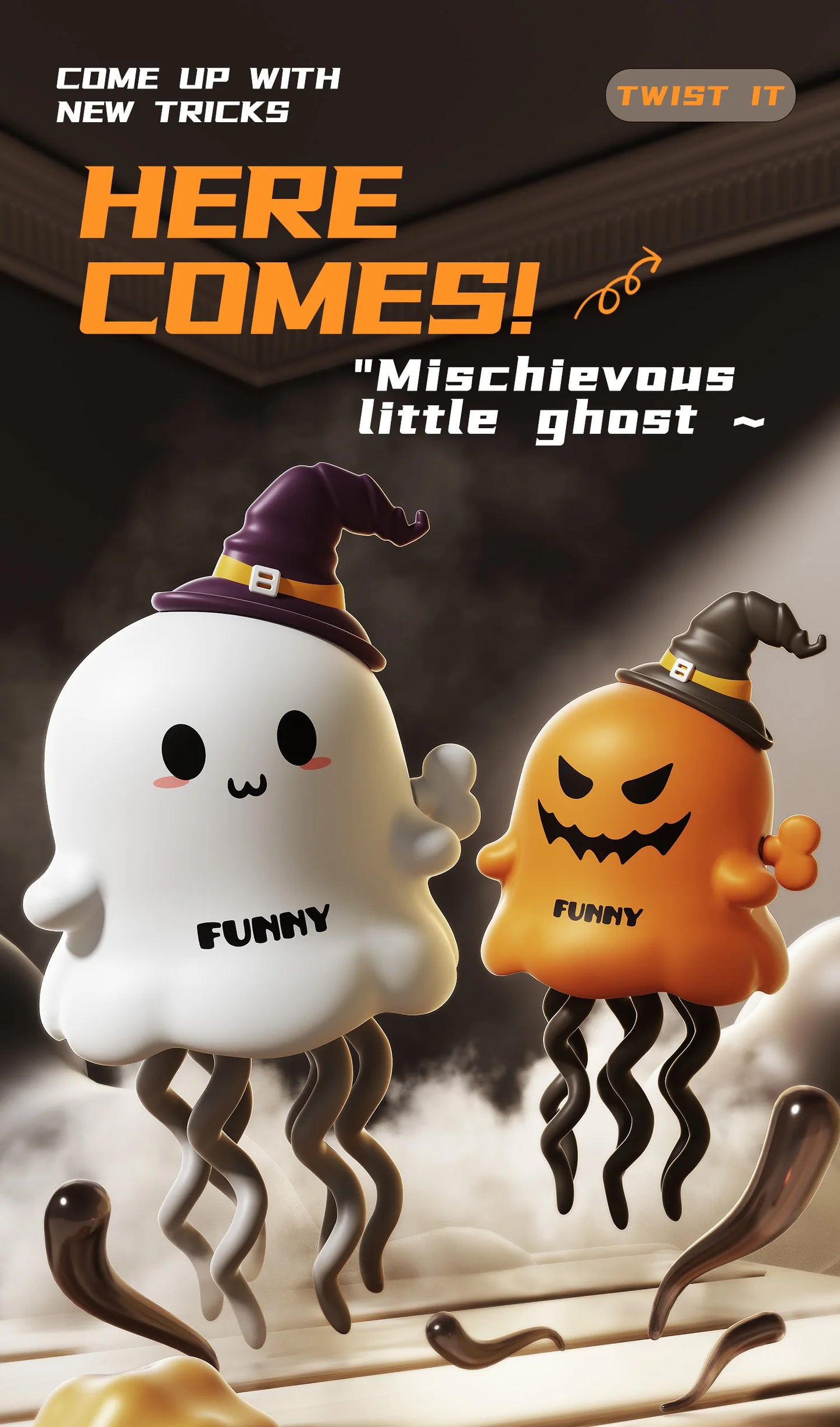 Dancing Ghosts&Dancing Corn Kids Clockwork Pet Toys Cartoon Interactive Baby Crawling Toys Dance Toys Halloween Christmas Gifts