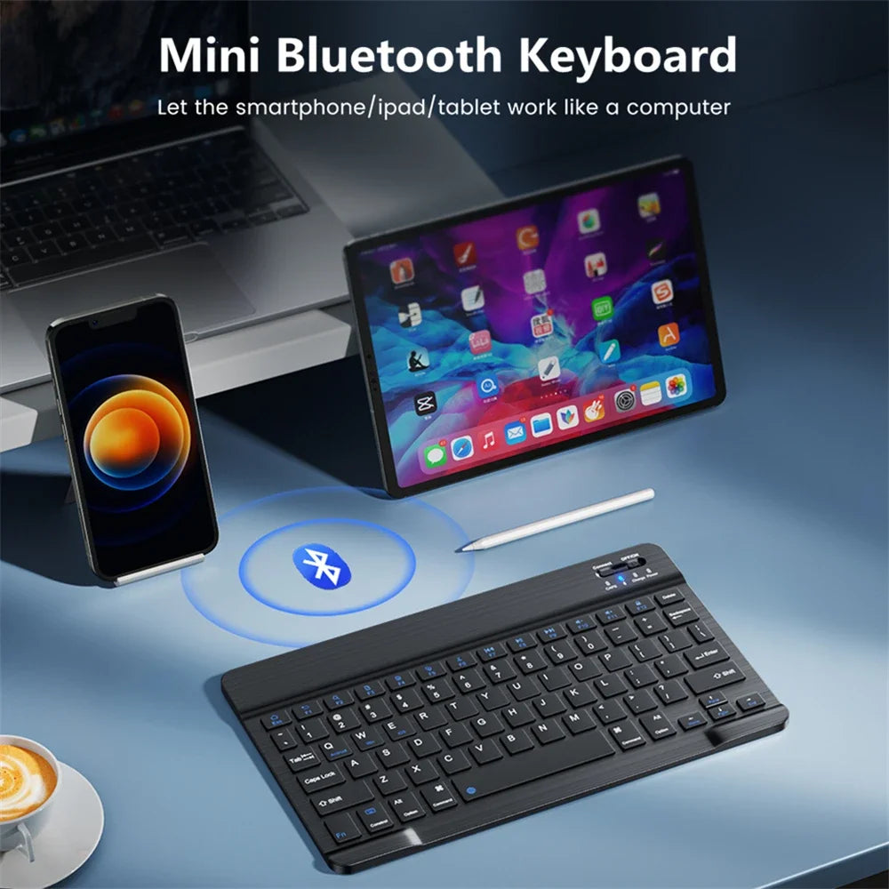 2026 New Slim Lightweight Ergonomic Bluetooth Keyboard, Compact Silent Wireless Keyboard for Windows iOS Android Devices Office