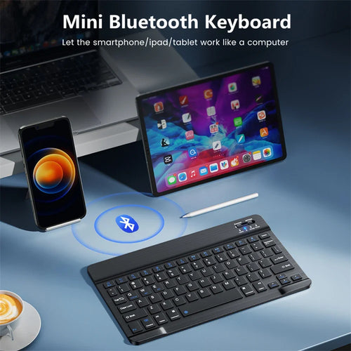 2026 New Slim Lightweight Ergonomic Bluetooth Keyboard, Compact Silent Wireless Keyboard for Windows iOS Android Devices Office