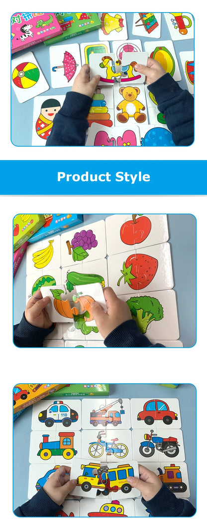 Montessori Cards Educational Toys for Children Learning Educational Puzzles Develop Cognitive Games for Babies Kids Baby Novel