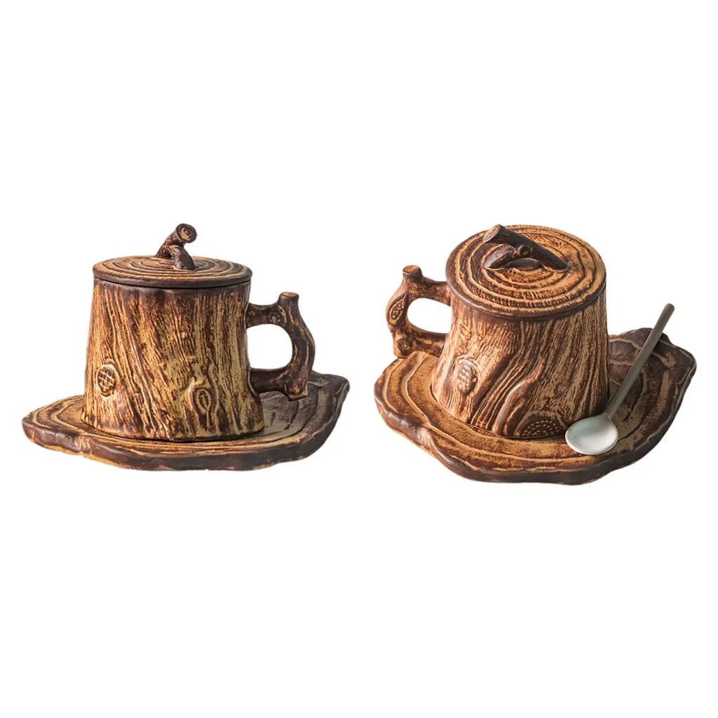 Coffee Mug Stump Design 225ml Drinkware Retro Morning Cup Cappuccino Cup