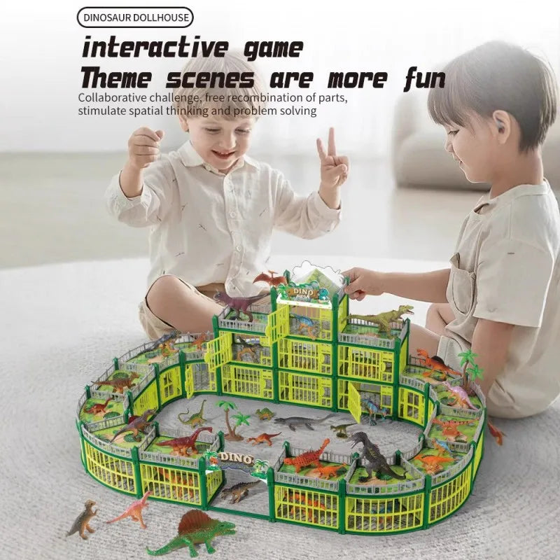 New DIY Dinosaur Park Model Children's Simulated Animal Toys Boys Educational Assembly Model Toys Birthday Gifts