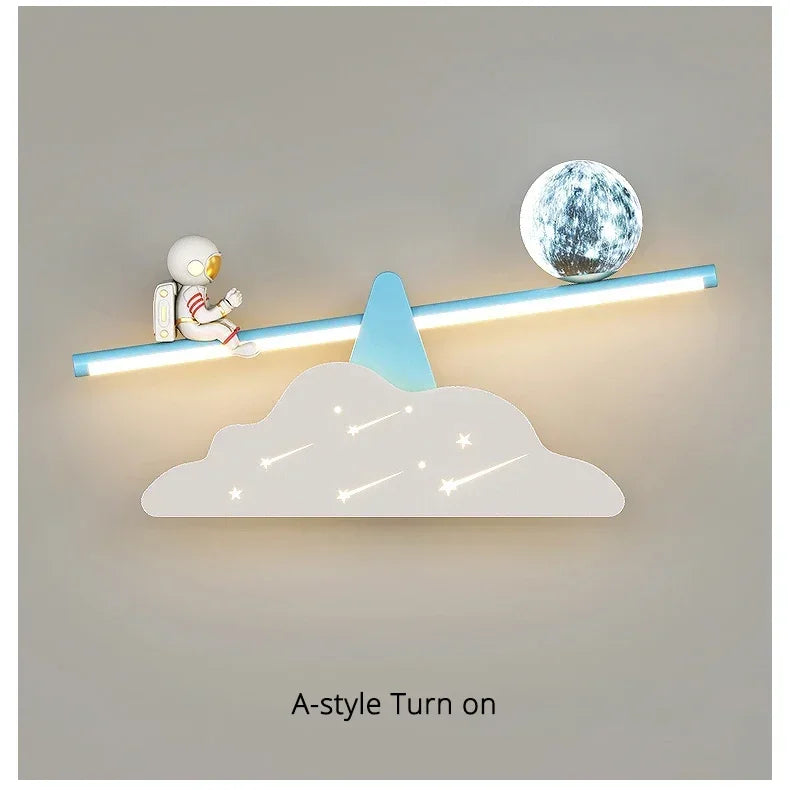 Wall Led Lights Modern Minimalist Astronaut Bedroom Bedside Sconce Lamps for Room Children's Home-appliance
