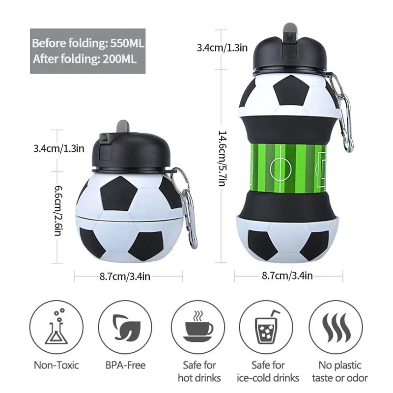 200ml/550ml Basketball Soccer Sports Ball Design Tumbler Cup - Insulated Stainless Steel Drinking Cup Gift for Men Women Kids
