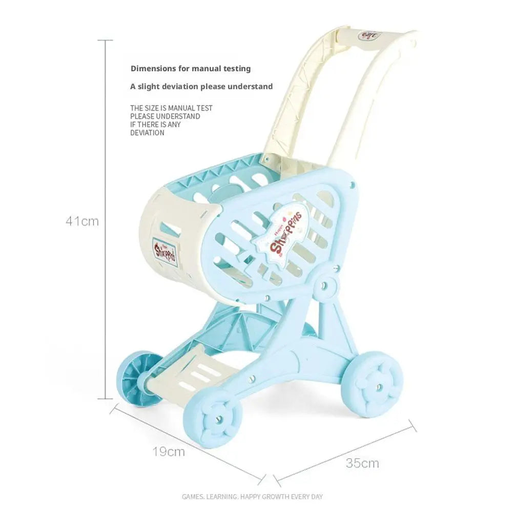 Shopping Cart Toy Baby Small Trolley Children Play House Fruit Cut Music Kitchen Supermarket Men And Girls Early Education Toys