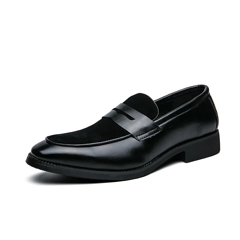 Summer Men Genuine Leather Casual Shoes Mens Wedding Black Dress Shoes Mens Banquet Loafers Blue Outdoor Walking Shoes Big Size