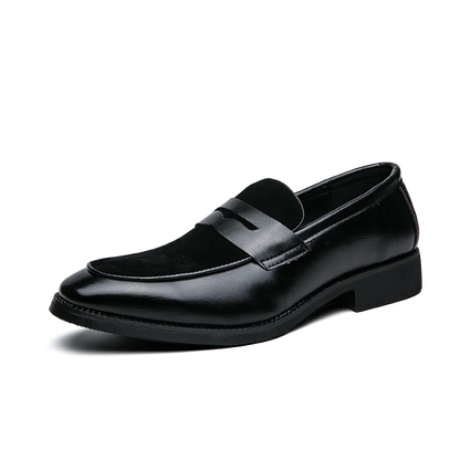 Summer Men Genuine Leather Casual Shoes Mens Wedding Black Dress Shoes Mens Banquet Loafers Blue Outdoor Walking Shoes Big Size