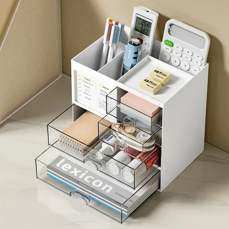 Stationary Organizer For Desk Stationery Holder Desk Makeup Organizer Storage Box Stationery Accessories Pen Organizer