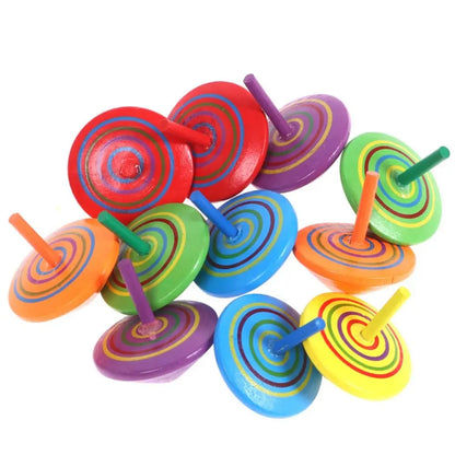 Game Spinning Top DIY Gyroscope Toys Desktop Spinning Top Wooden Rotate Gyro Wooden Gyro Toys Woode Spinning Top Toy