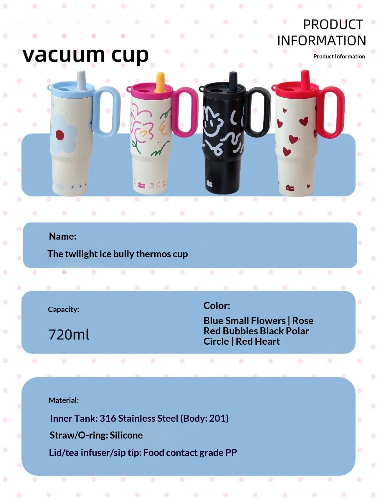 316 Stainless Steel Tumbler Large Capacity Thermal Bottle Double Vacuum Flasks Keep Cold Thermos Cup DIY Gift Mug Coffee Cup
