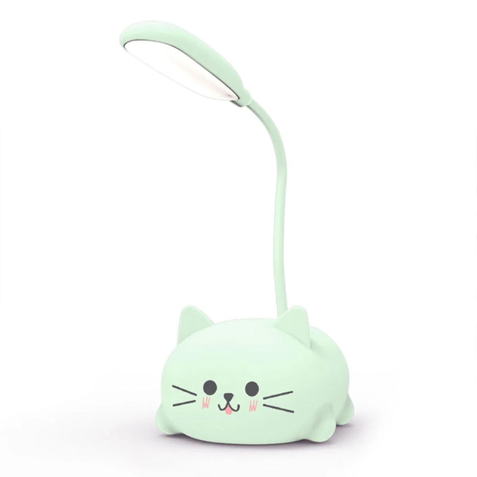 Mini cat Usb Recharge Battery Led Table Night Light Child Eye Protection Warm White Desk Lamp