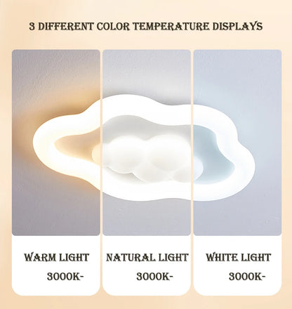 Cloud Light LED Children's Room Baby Room Ceiling Lights Modern Cream Style Nursery Decor Bedroom Cloud Ceiling Lamps