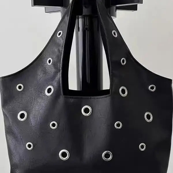 Women Bag 2026 New Fashion PU Rivet High-Capacity Shoulder Bag Handbag Simple Office Lady Women Bags