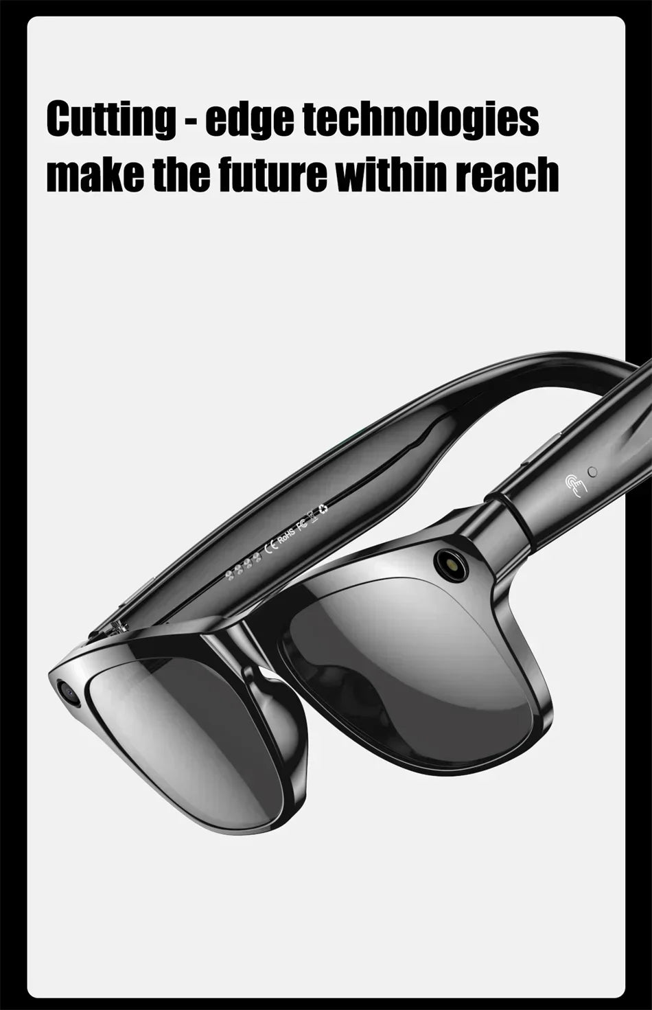 Lenovo 2026 New 8K Bluetooth AI Glasses 1200MP HD Camera Chat GPT Voice Assistant Music Player Translate Call Smart Sunglasses