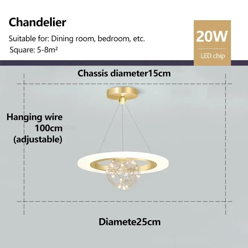 Modern LED Lovely crown star Ceiling Lamp Child Bedroom Living Restaurant Study Home Decoration Indoor Lighting Fixture Lustre