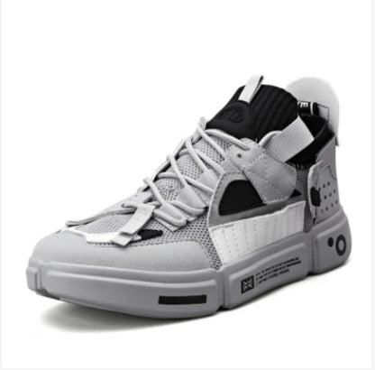 Men's Shoes For Enlightenment In Autumn New Breathable Super Hot Couple Shoes For Men's Korean Style Color-Blocking Personality