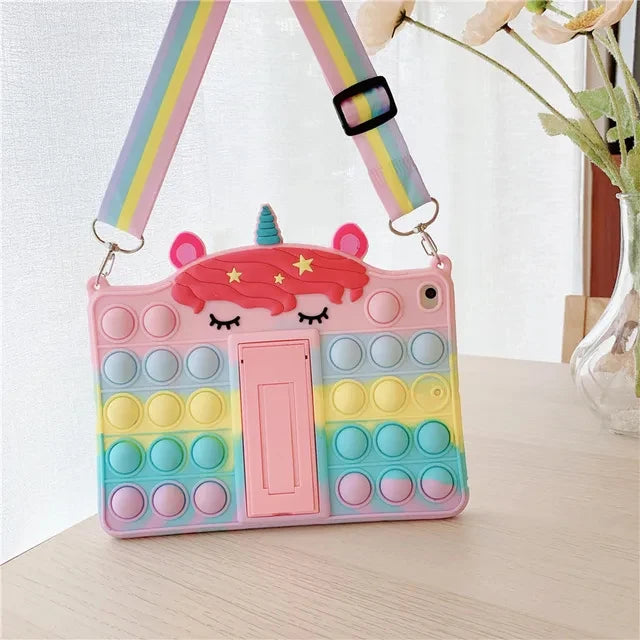 Case for Samsung Galaxy Tab A9 Plus S9 FE S8 S7 11 inch A8 10.5 A7 S6 Lite 10.4 A 10.1 8.0 T290 Kids Cartoon Tablet Stand Cover