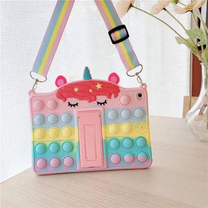 Case for Samsung Galaxy Tab A9 Plus S9 FE S8 S7 11 inch A8 10.5 A7 S6 Lite 10.4 A 10.1 8.0 T290 Kids Cartoon Tablet Stand Cover