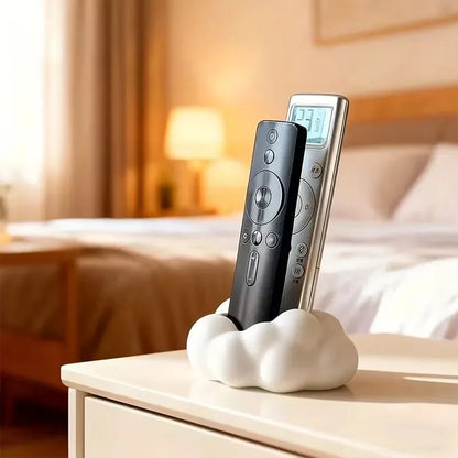 Cute 3D Cloud-Shaped Remote Control Holder - Desktop Home Storage Organizer Stand for TV/Air Conditioner Remotes, Phones Gadgets