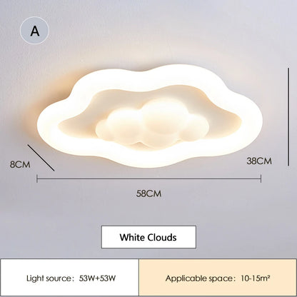 Cloud Light LED Children's Room Baby Room Ceiling Lights Modern Cream Style Nursery Decor Bedroom Cloud Ceiling Lamps