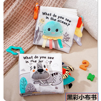 Baby Cloth Book Toys Animals Soft Learning Educational Toys For Babies Development montessori Sensory Books Baby Toys 0 12 Month