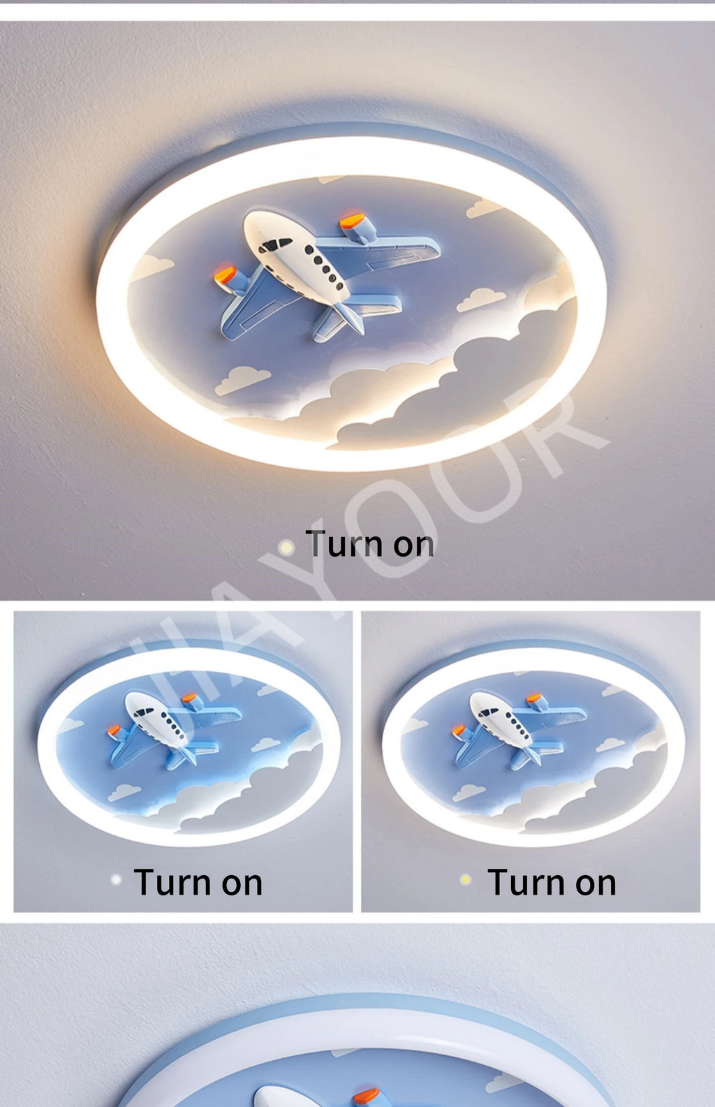Modern Cute LED Ceiling Lamp For Kids Children's Room Bedroom Chandelier Light Interior Home Decoration Lustre Lighting Fixtures