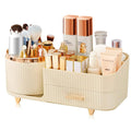 Makeup Brush Holder Large Capacity Skincare Organizer Makeup Organizer Countertop with Drawers 360 Rotating for Vanity Desk NEW