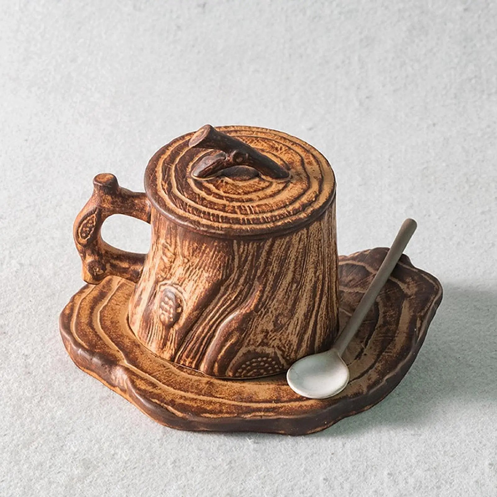 Coffee Mug Stump Design 225ml Drinkware Retro Morning Cup Cappuccino Cup