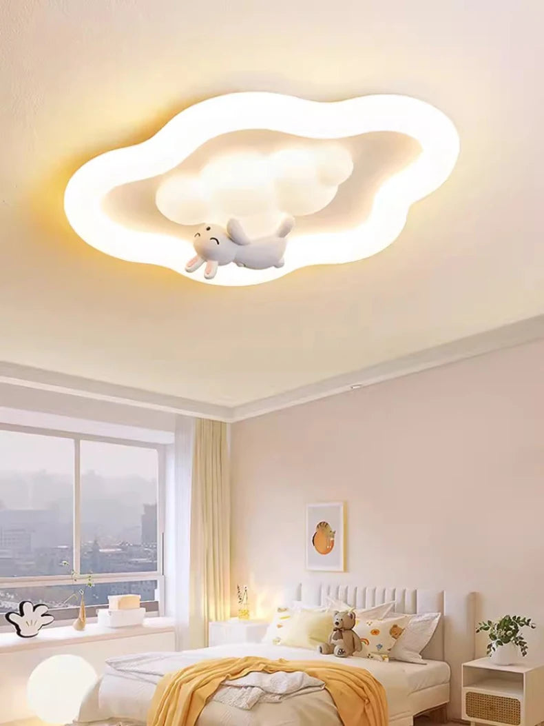 Cloud Light LED Children's Room Baby Room Ceiling Lights Modern Cream Style Nursery Decor Boy Girl Bedroom Cloud Ceiling Lamps