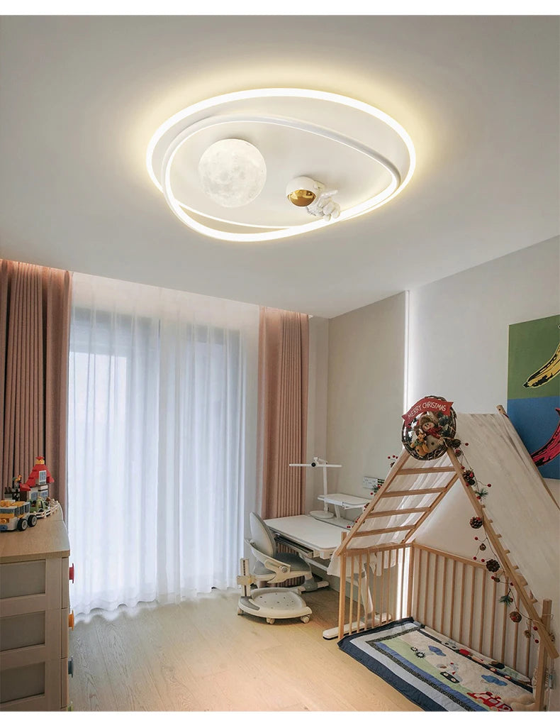LED moon Astronaut Light Fantastic Eye Care living room bedroom girl lamp  Princess light