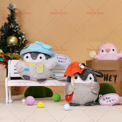 22 Styles Cute Penguin Plush Key Ring Tourist Hat Penguin Keychain For Girls Gifts Creative School Bag Keychain