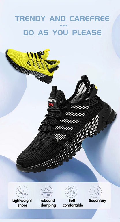Men's Sneakers Running Shoes for Men Lightweight High Quality Mens Shoes Casual Sneaker Lace-Up Summer Sports Tennis Shoe
