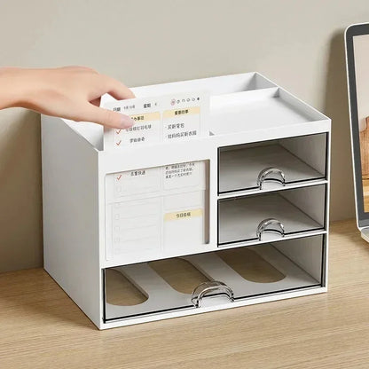 Stationary Organizer For Desk Stationery Holder Desk Makeup Organizer Storage Box Stationery Accessories Pen Organizer