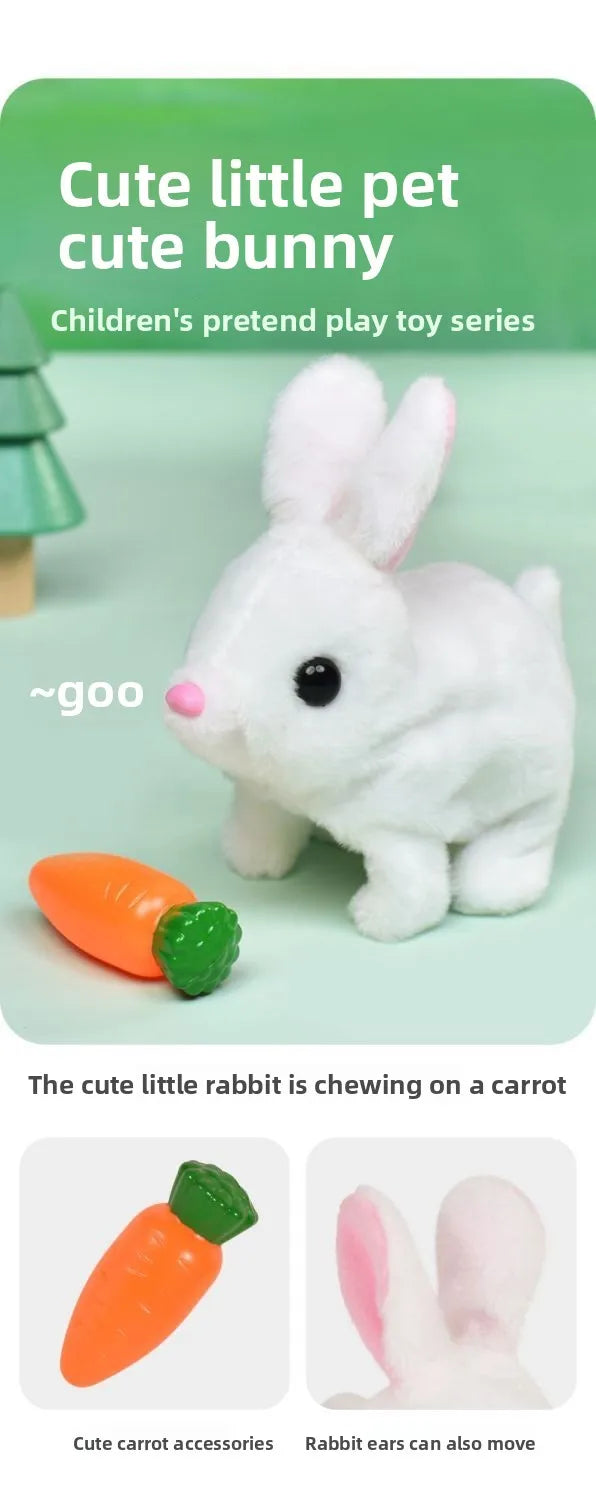 New Children's Simulation of Electric Plush Animal Toys, Play House Gifts for Boys and Girls with Sound Pet Toy Sets with Cages！