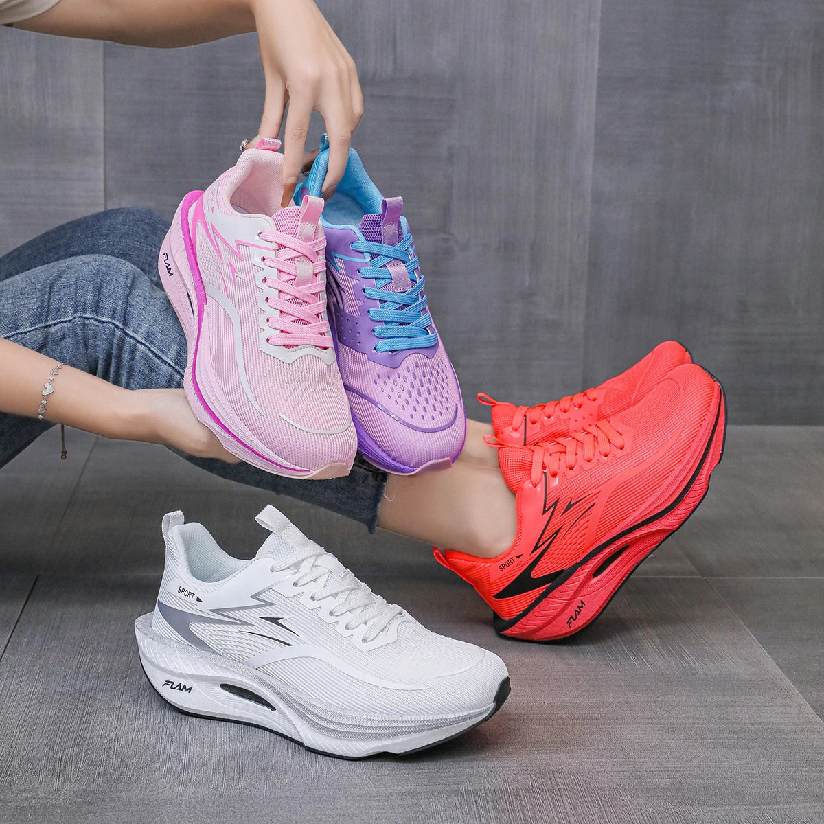 Mens Running Shoes 2026 New Professional Cushioned Breathable Marathon Fashion Sports Training Kightweight Sneakers for Man