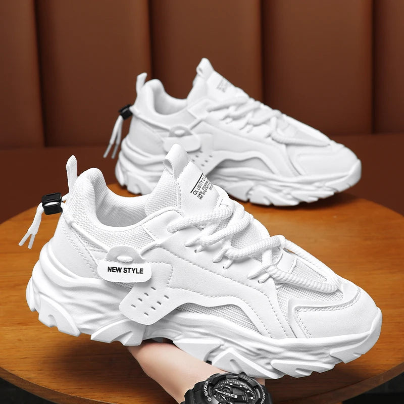 Mens Shoe Breathable Thick Soled Casual Sneakers Outdoor Running Four Seasons New Tennis Men Soft Soles Comfort Male Sneakers
