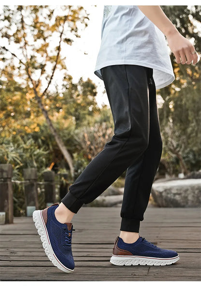 Men Sneakers New Men Mesh Casual Shoes Fashion Lightweight Breathable Soft Soled Shoes Summer Outdoor Sports Fitness Large Size