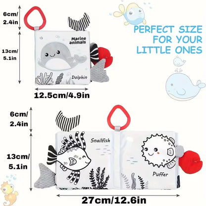 Baby Cloth Book Toys Animals Soft Learning Educational Toys For Babies Development montessori Sensory Books Baby Toys 0 12 Month