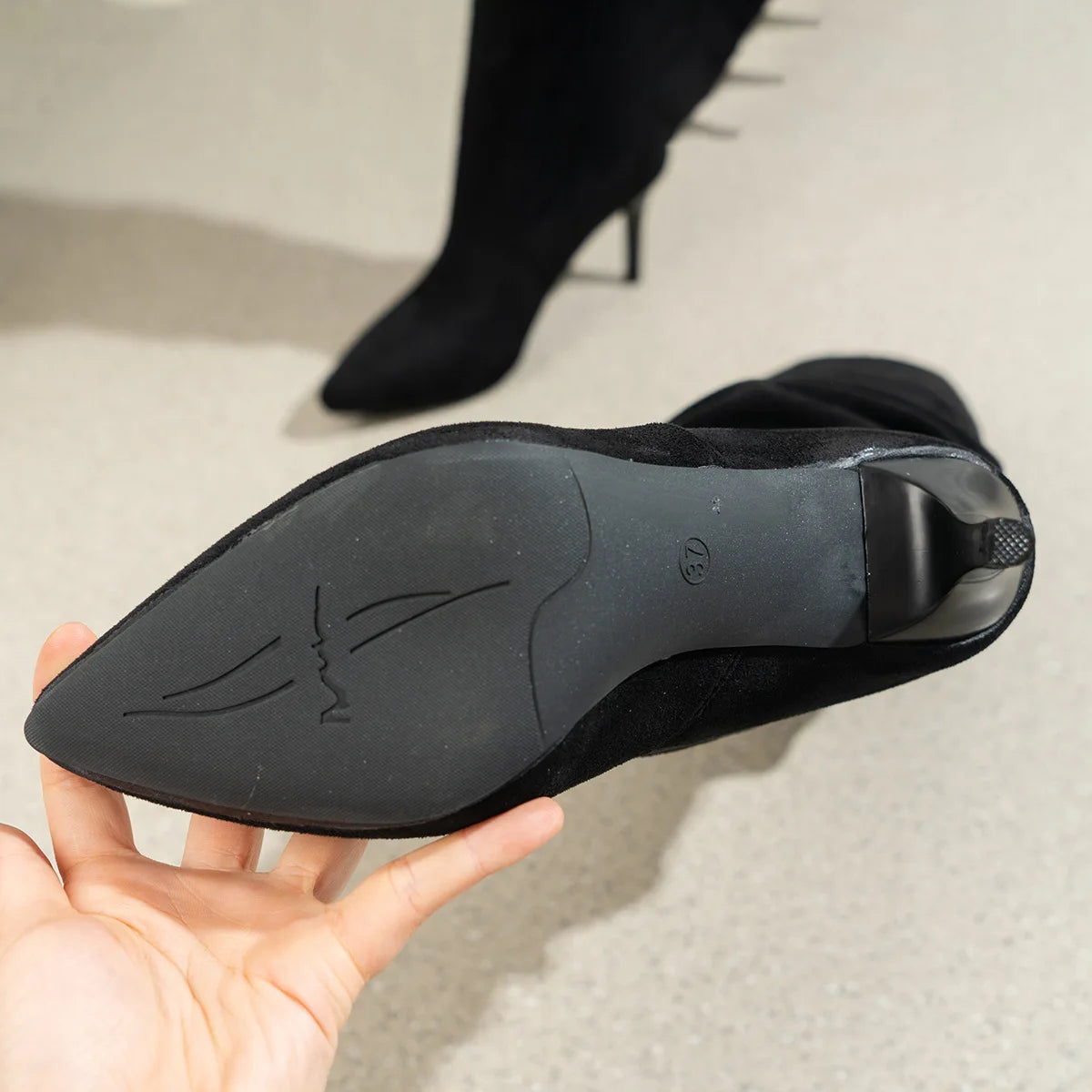 Shoes for Women Elegant Heeled Footwear Long New High Heels Autumn Winter