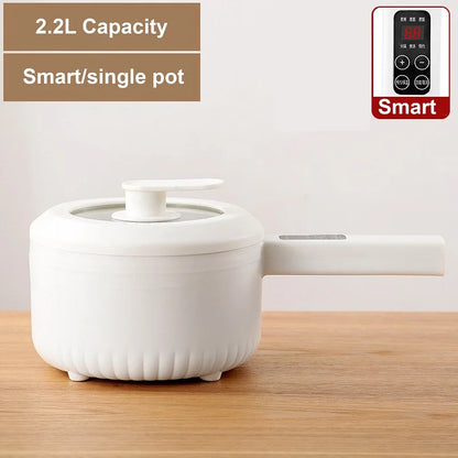 2.2L Electric Cooker Multi-Function Pot Double Layer Home High Capacity Hot Pot Noodle Cooker Non-Stick Pot Kitchen Tool 220V