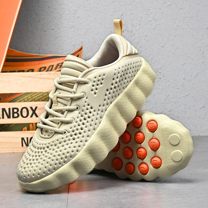 Brand Men Casual Shoes Thick Sole Soft Fashion Sneakers Summer Breathable Male Walking Shoes