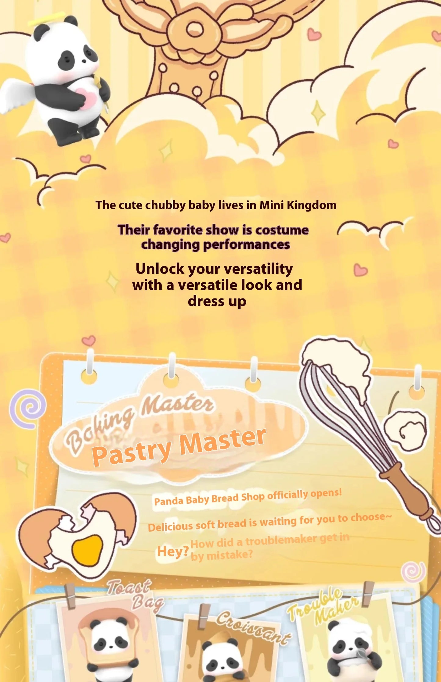 52TOYS PandaRoll Fat Baby Blind Box Mini Trendy Play Toy for Girls Cute Grain Versatile Series Birthday Desktop Gift