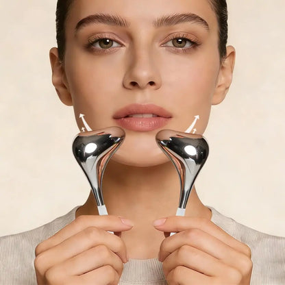 2pcs Ice Globes Stainless Steel Gua Sha Massage Cryo Sticks Facial Cooling Roller Skin Care Tool for Puffy Eye and Skin Tighten