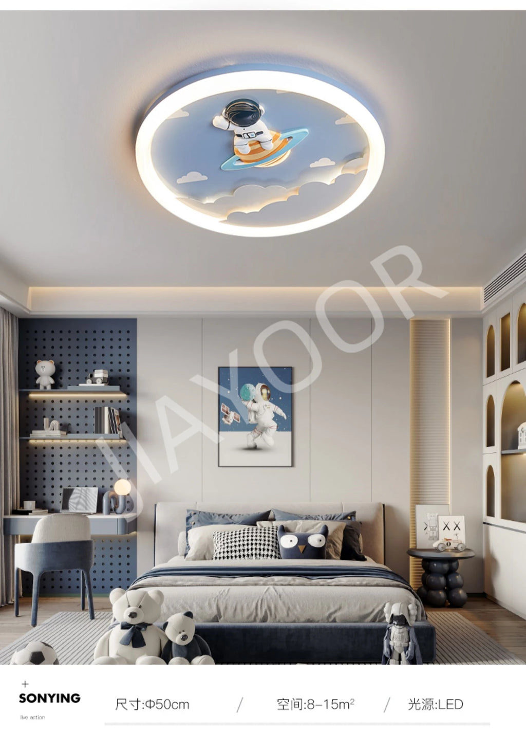 Modern Cute LED Ceiling Lamp For Kids Children's Room Bedroom Chandelier Light Interior Home Decoration Lustre Lighting Fixtures