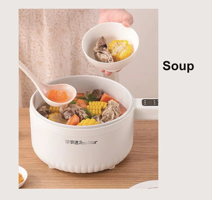 2.2L Electric Cooker Multi-Function Pot Double Layer Home High Capacity Hot Pot Noodle Cooker Non-Stick Pot Kitchen Tool 220V