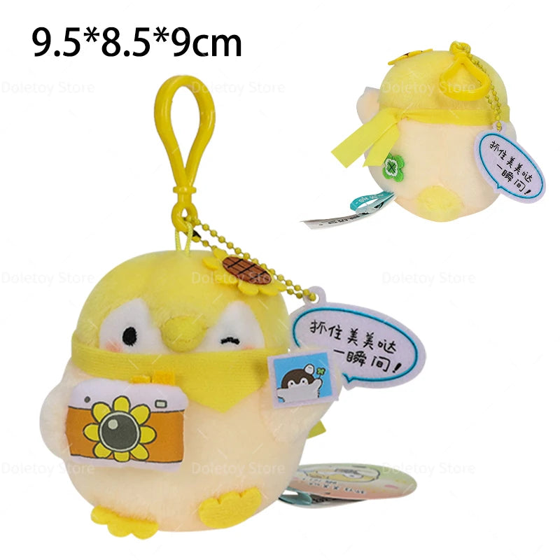 22 Styles Cute Penguin Plush Key Ring Tourist Hat Penguin Keychain For Girls Gifts Creative School Bag Keychain