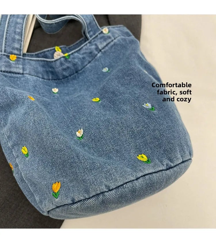 Women Shoulder Bag Large Capacity Denim Tote Bag Fashion Underarm Harajuku Handbag Clutch Bags Simple Female Commuter bags 2026