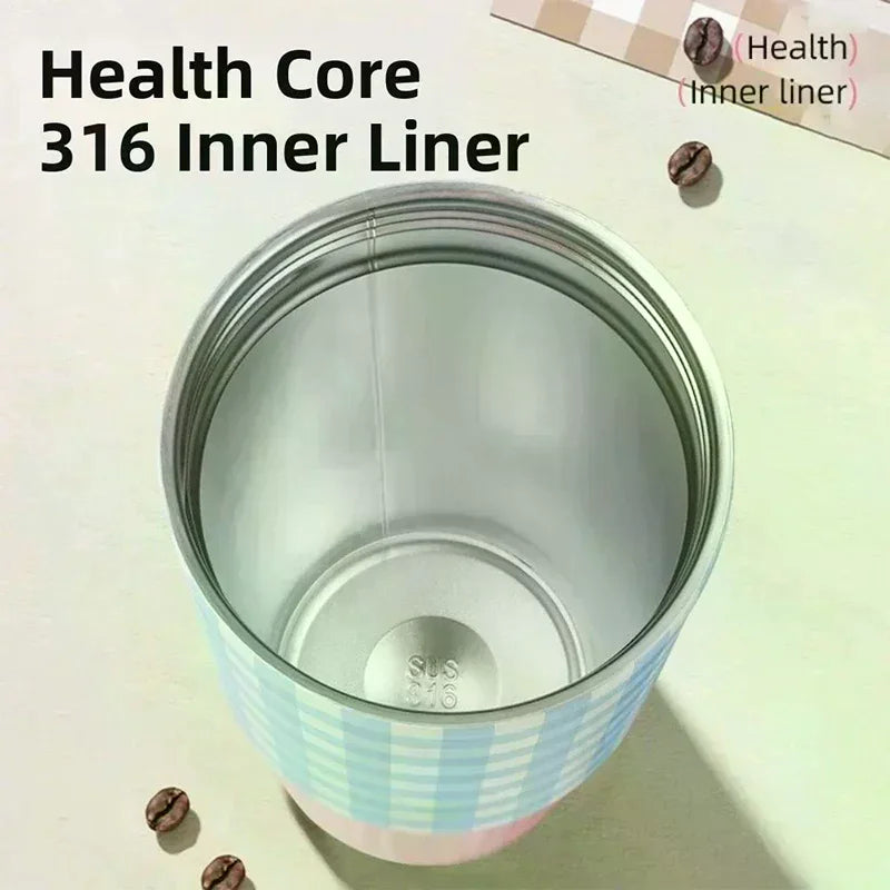 Cute Tumbler 750ML Water Bottle 316 Stainless Steel Vacuum Thermos Bottle Insulated Portable Thermos Cup Gift For Woman Girl